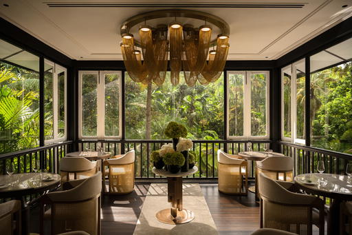 Guests enjoy sprawling views of the lush foliage in aircon comfort