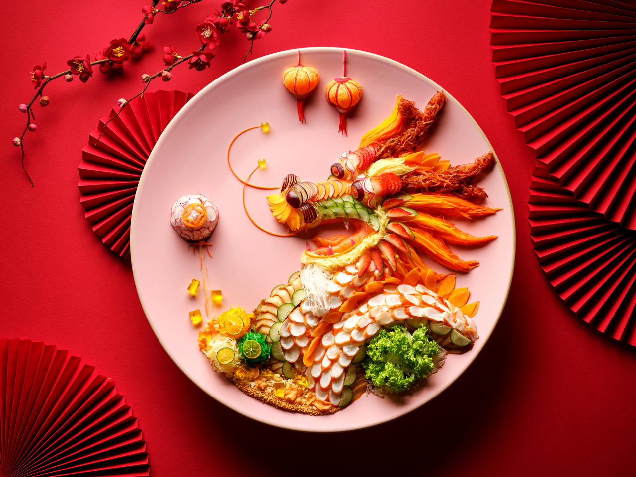 Premium dragon dance yu sheng from Jade, The Fullerton Hotel Singapore