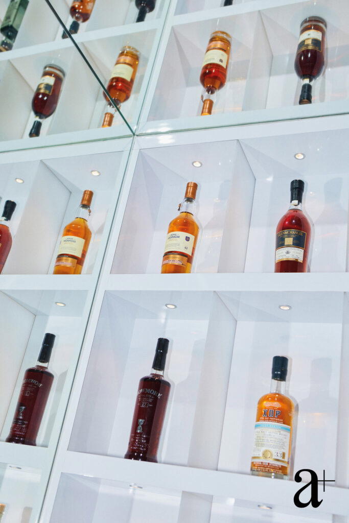 A small selection of some of the whiskies in Yeo's collection