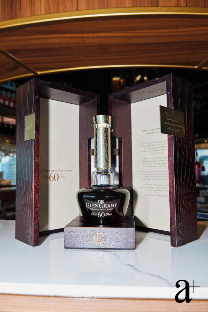 The Glen Grant Dennis Malcolm 60th Anniversary Edition that Yeo owns