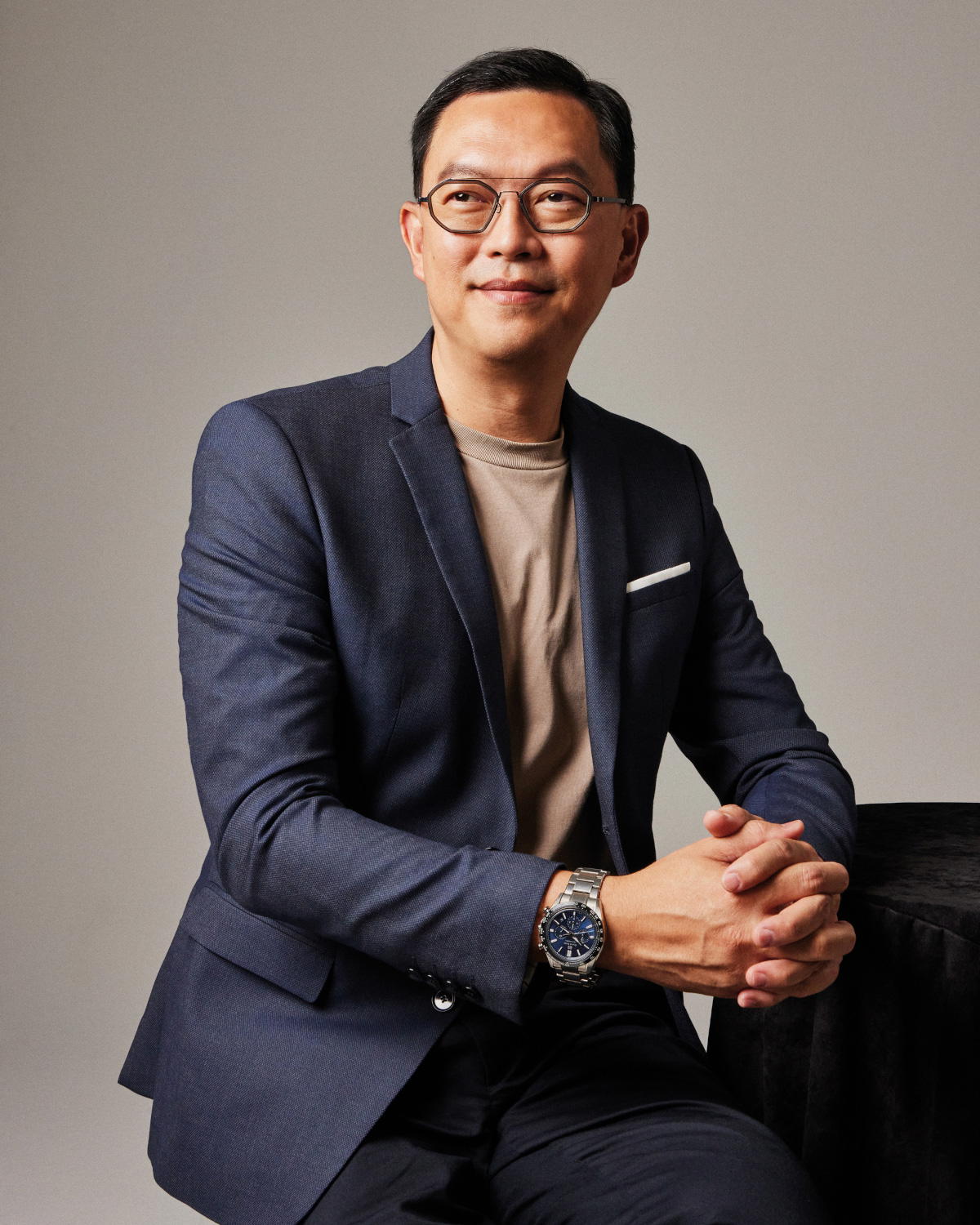 Benny Chee wears the Grand Seiko Evolution 9 Collection SLGC001 (Credit: Mun Kong. )