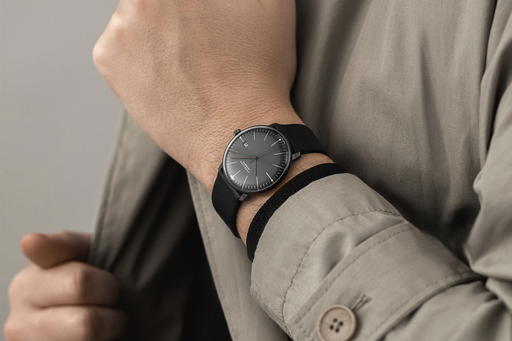 max bill Automatic Bauhaus in black PVD-coated stainless steel (Credit: Junghans)