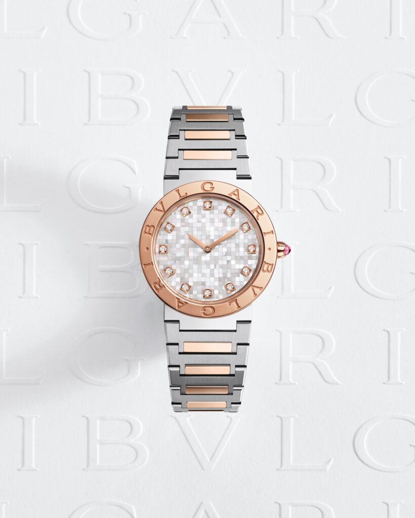 The partnership between Bulgari and Lisa reflects the visionary spirit shared by both. Her modern take on the iconic piece shinest through, evidenced by the fascinating dial and bracelet design of this limited-edition watch (Credit: Bulgari)
