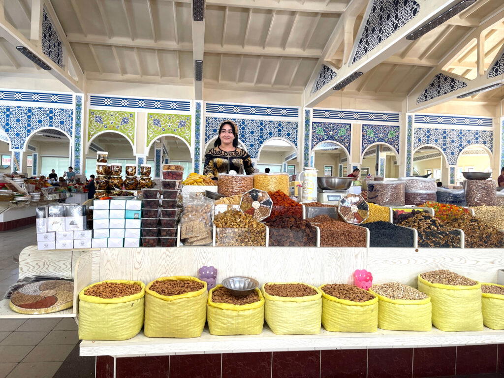 A vendor at Bukhara’s central market