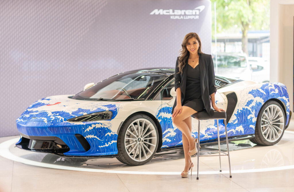 Chan with the McLaren GT that she used as a canvas
