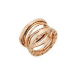 B.zero1 Design Legend 4-band ring in rose gold, designed by Zaha Hadid (Credit: Bulgari)