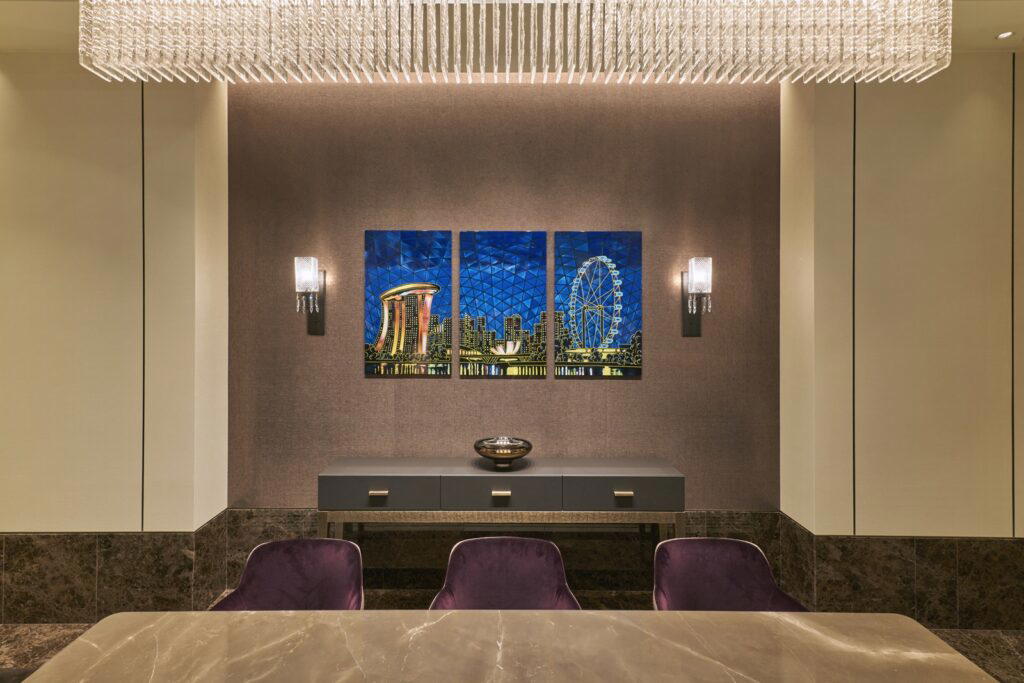 Artwork based on the Ref. 1677M ‘Esplanade’ Patek Philippe Singapore edition dome clock, owned by Cortina Watch (Credit: Cortina Watch)