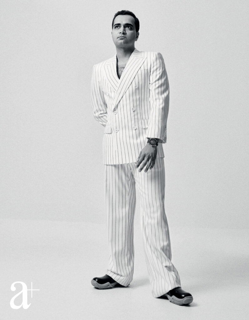 Vir Kotak in black and white for a+ Singapore