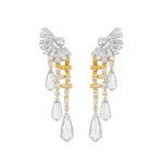 Tweed Cambon earrings in yellow and white gold with diamonds and rock crystal (Credit: Chanel)