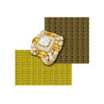Tweed Byzance ring in yellow gold, with diamonds and beryls (Credit: Chanel)