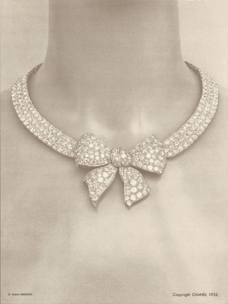 The original press kit cover and photographs from Gabrielle Chanel’s Bijoux de Diamants exhibition in 1932