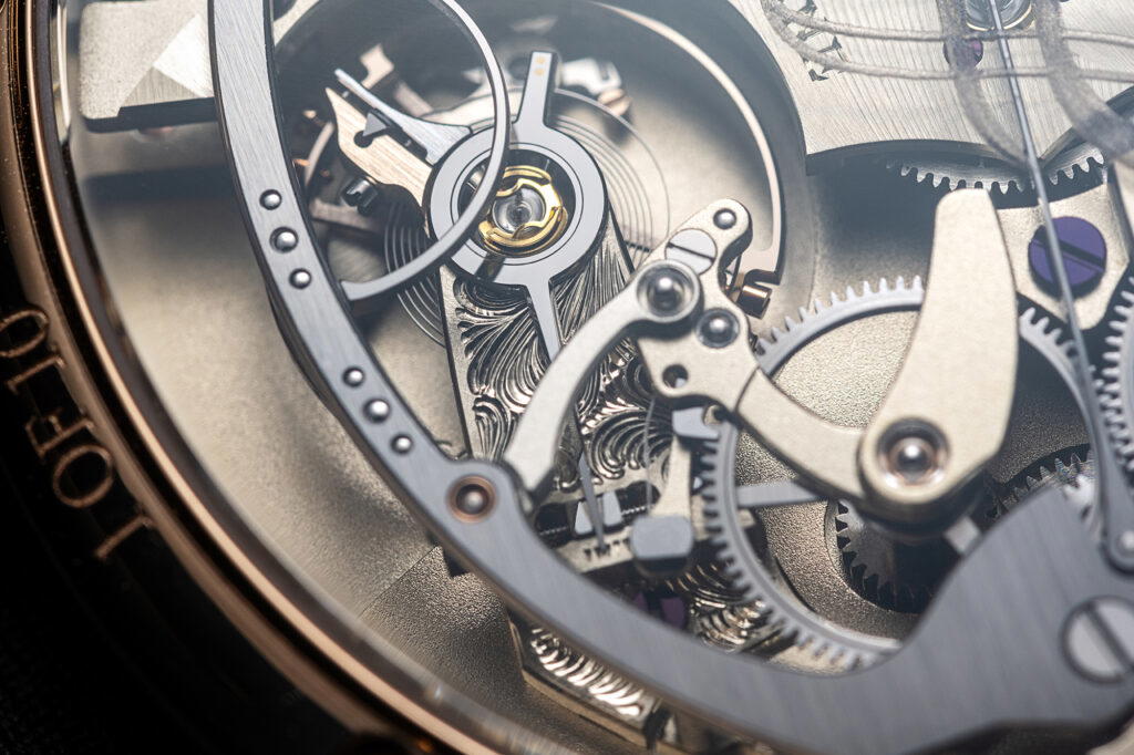 The closer look at the hand-engraved balance cock (Credit: Sincere Fine Watches)