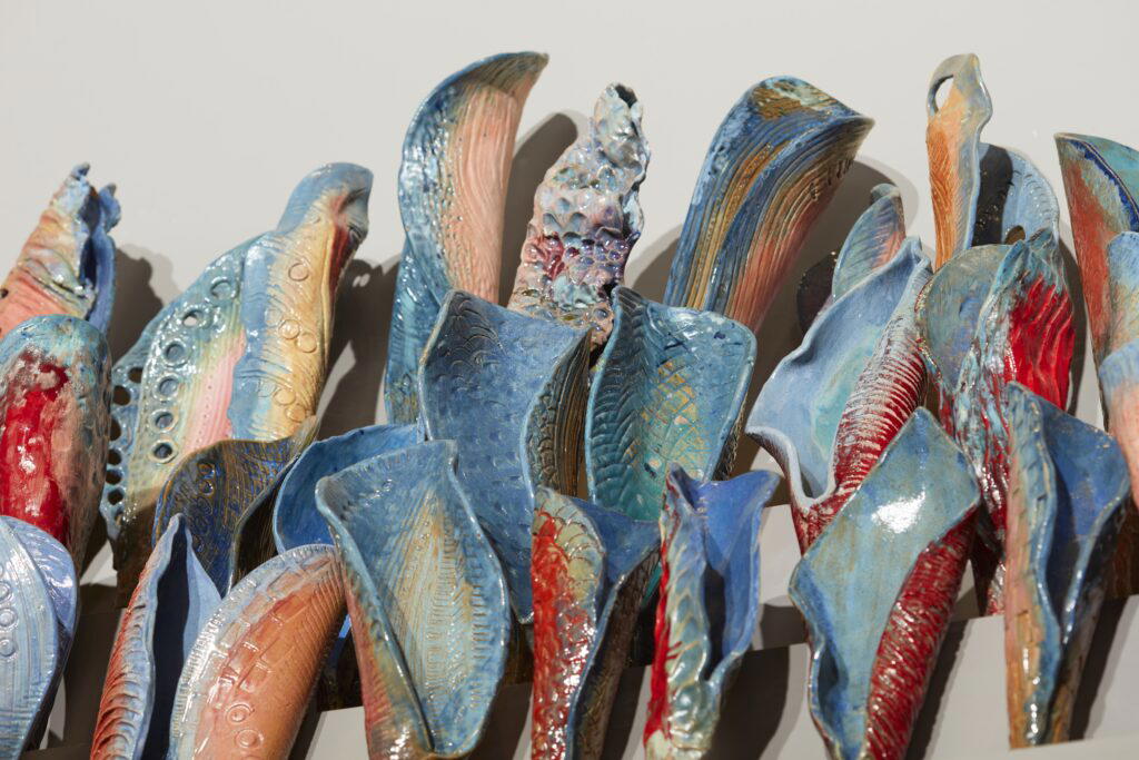 Close-up of Delia Prvacki's sculpture