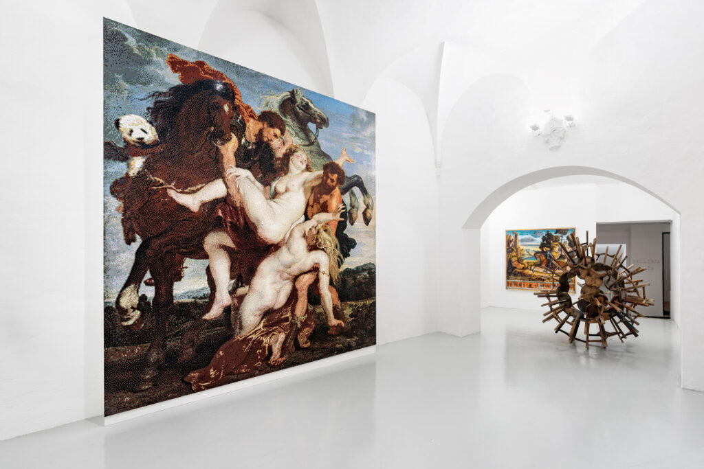 In Rubens’s ‘The Rape of the Daughters of Leucippus’, a panda clings to a horse as a symbol of contemporary Chinese power