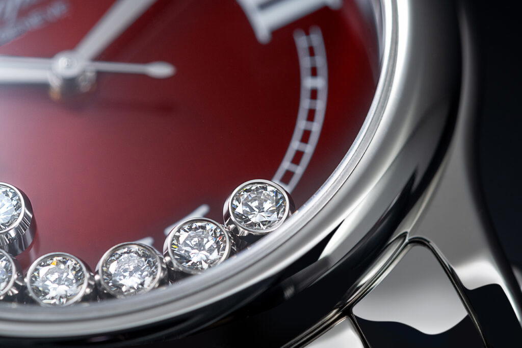Dancing freely across the dial are seven scintillating diamonds, each representing a decade of Sincere’s heritage (Credit: Sincere Fine Watches)