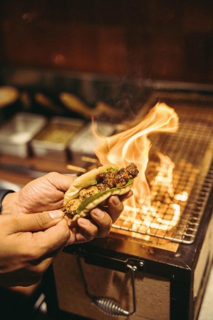 Bugs Bunny with grilled rabbit, red ants, jowar, and amla at Papa’s