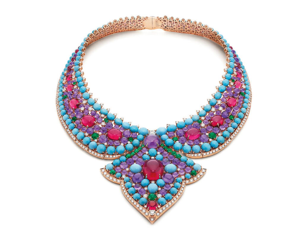 Bvlgari Lotus Cabochon collar necklace
