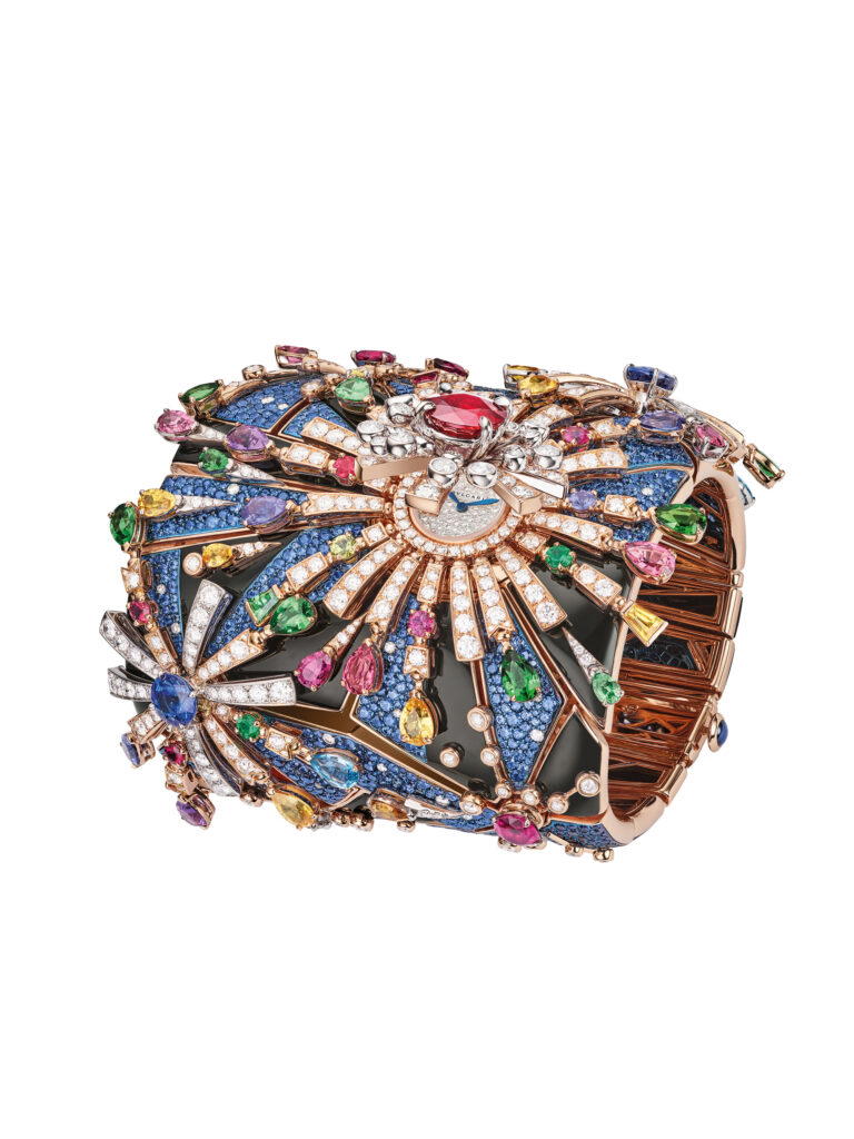 The Fuochi d’Artificio High-Jewelry Manchette required more than 1,450 hours to be completed