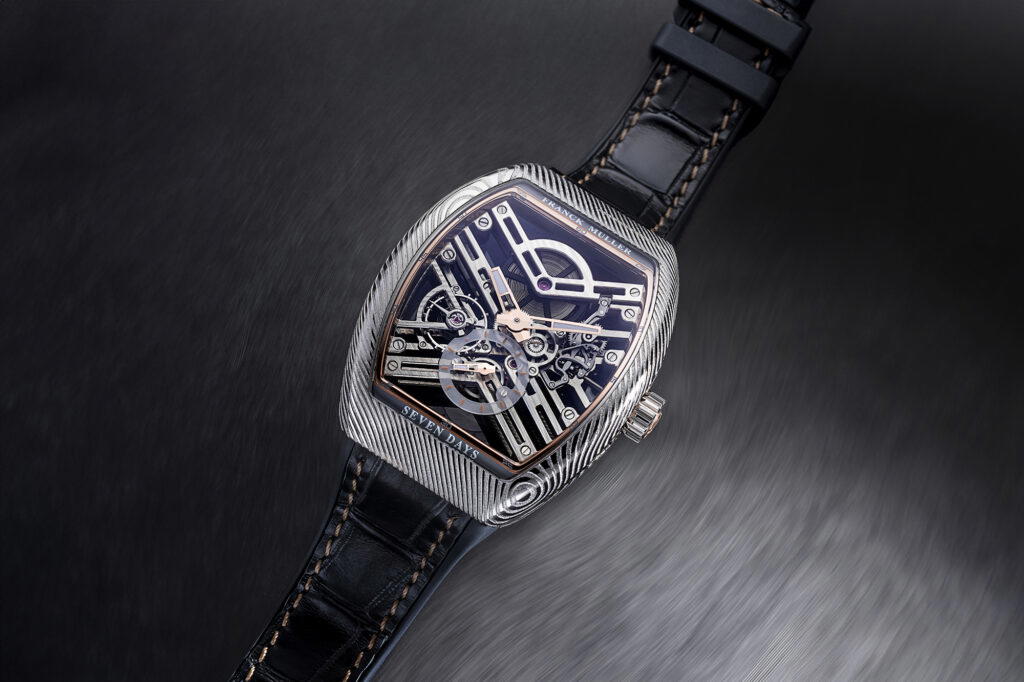 Franck Muller Vanguard Damascus Steel Sincere Platinum Jubilee Edition