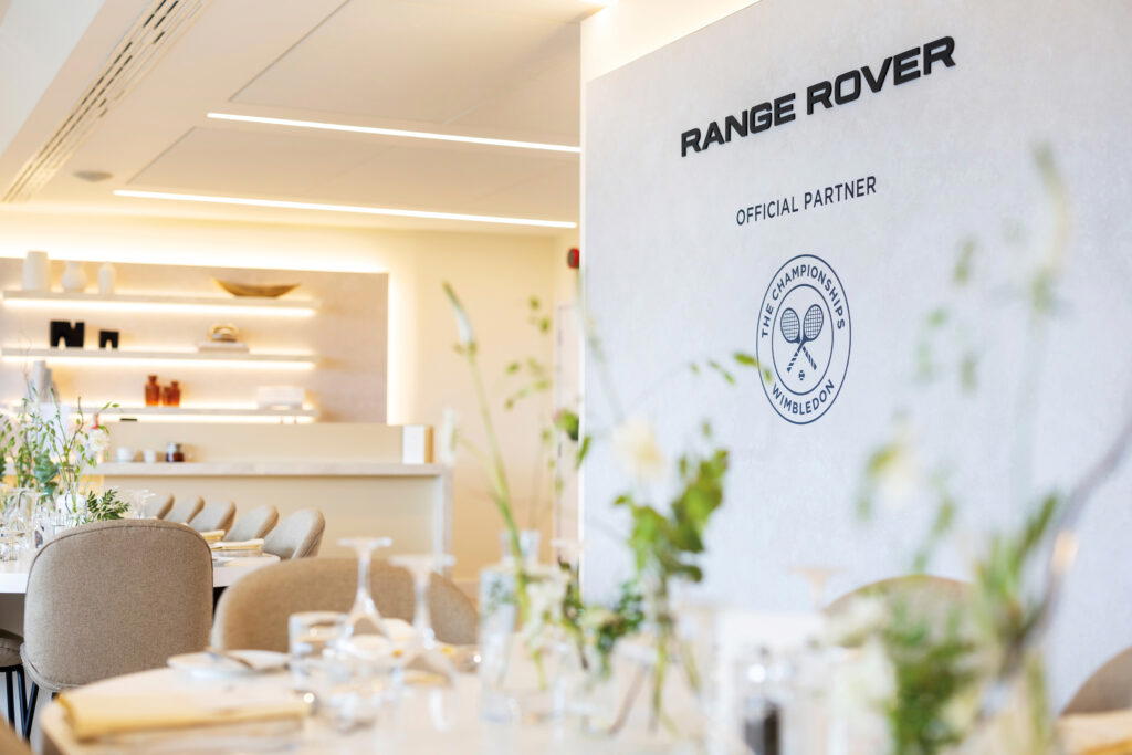 The calming palette of the Range Rover Hospitality Suite