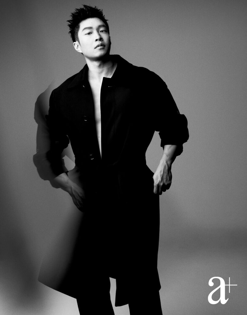 Wool coat and virgin wool trousers, both from Boss