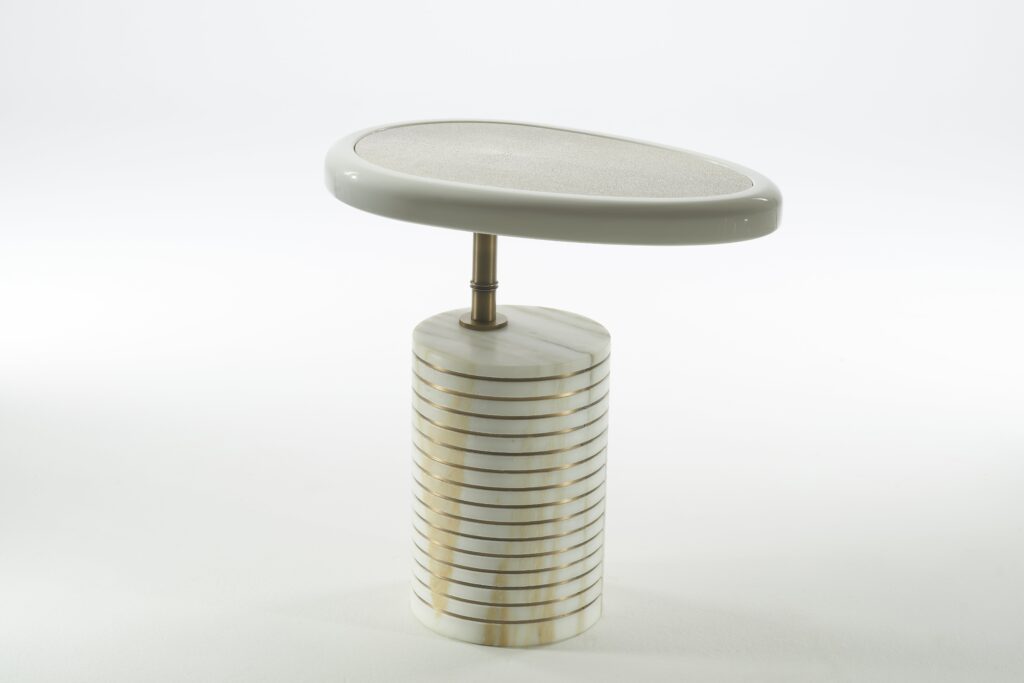 AYLA Side Table, calacatta marble 