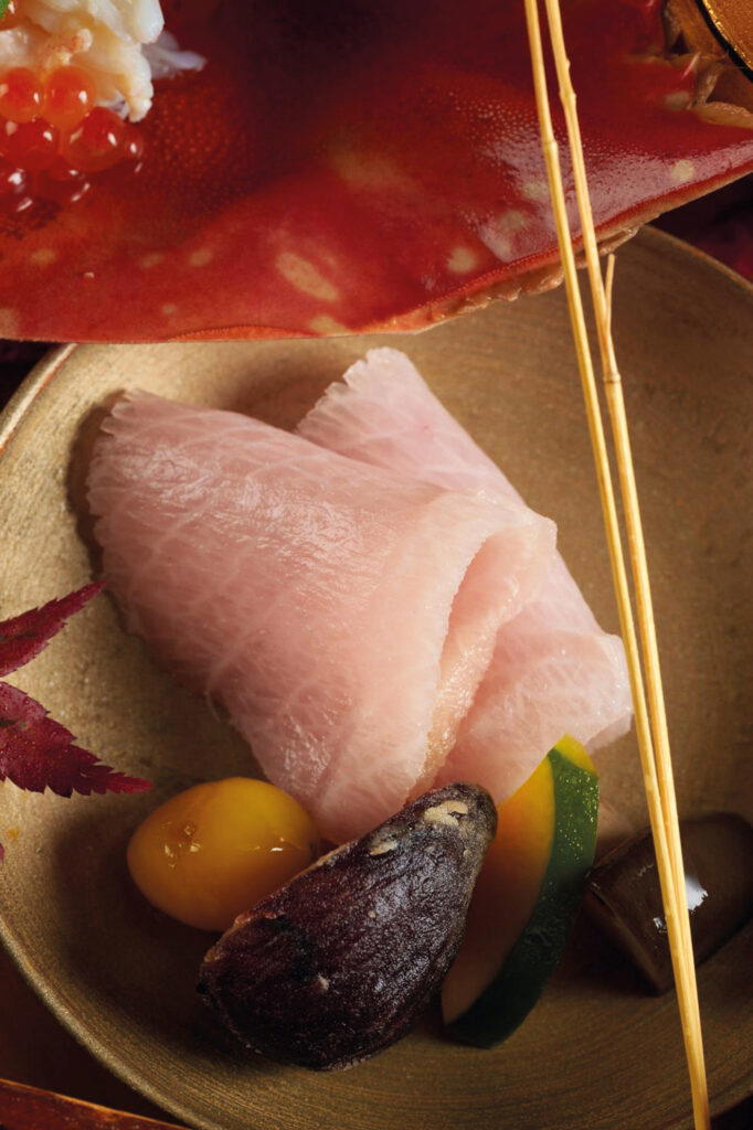 Chestnut features prominently in Hamamoto’s menu for the season