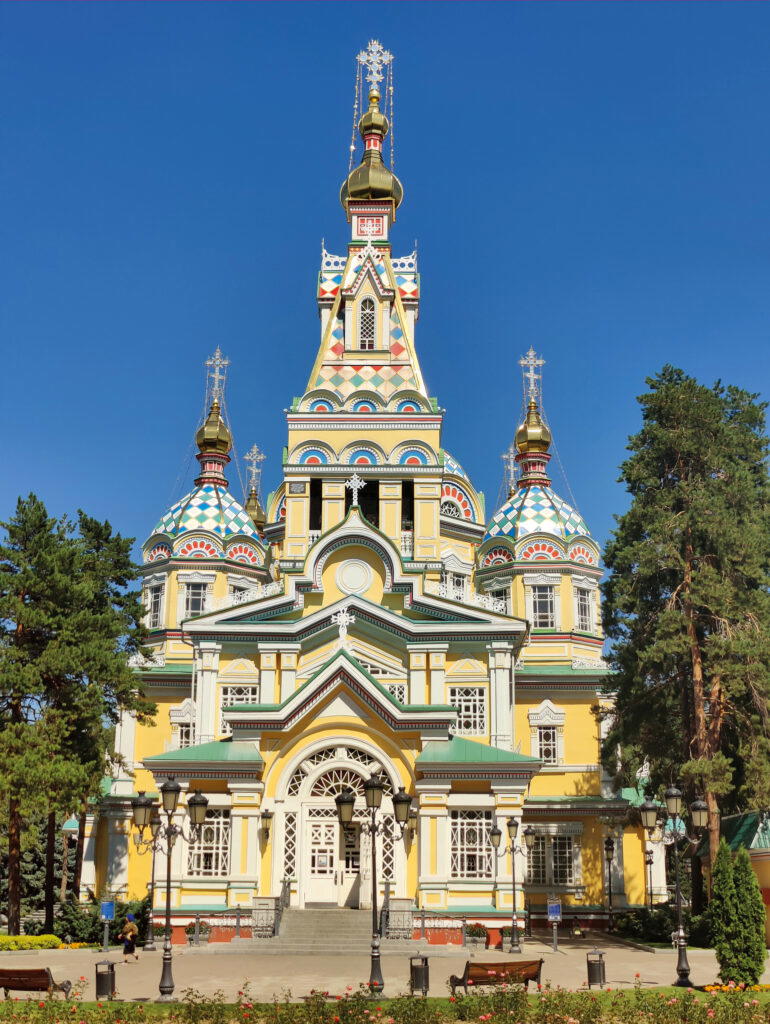 The Russian Orthodox Zenkov Cathedral is entirely made of wood