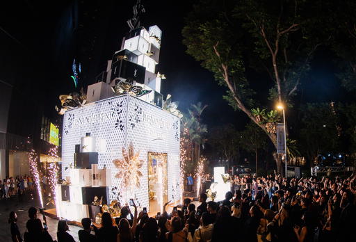 The YSL Beauty Holiday Tree at Raffles City Singapore