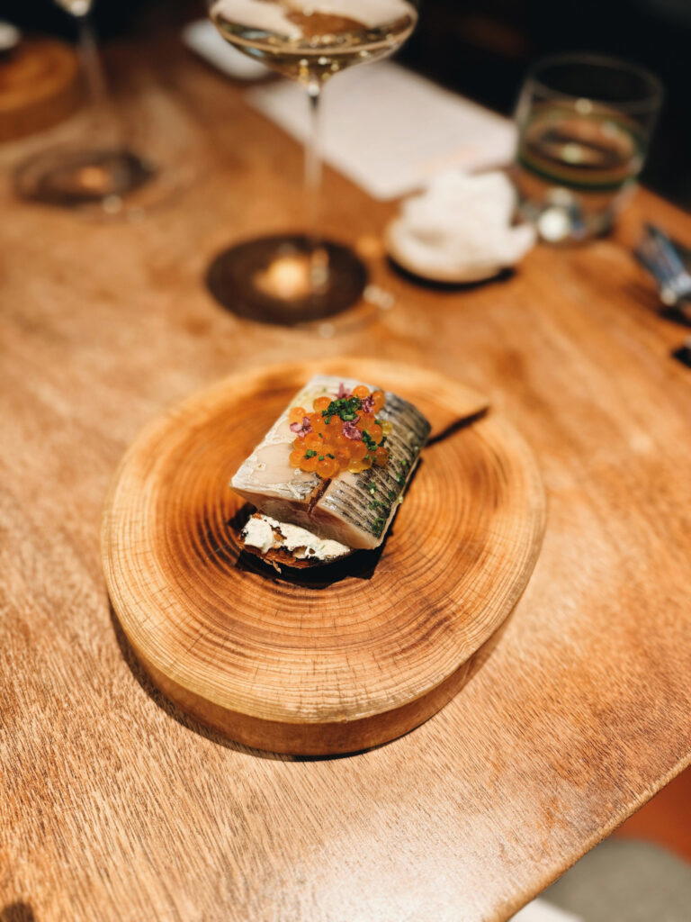 Bruschetta Nishin’s rich herring flavours are the star