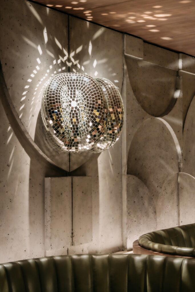 Melted disco balls by Dutch collective Rotganzen