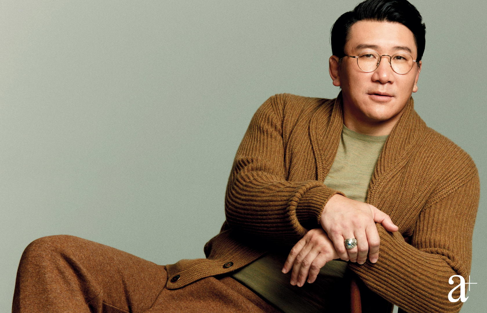 Cashmere sweater, cardigan, and sweatpants, all from Loro Piana (Credit: Joel Low)