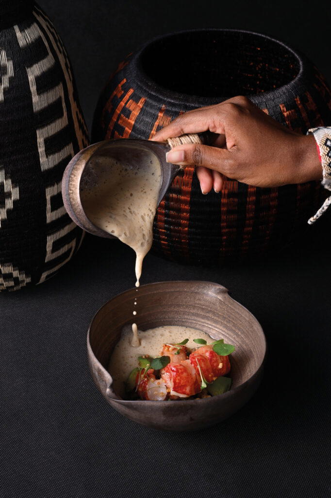 Sopa Langosta is Arévalo’s lavish take on homemade ajiaco