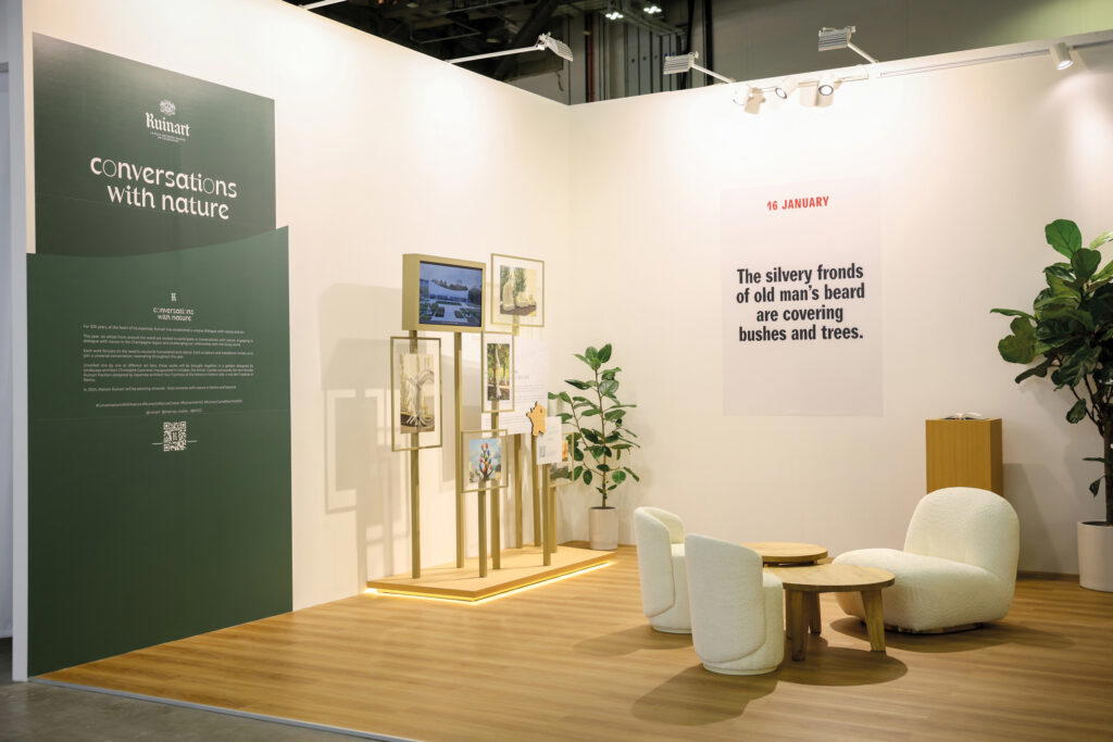 Ruinart Art Lounge brought together nature, art, and champagne from one of the oldest, most respected champagne houses in the world