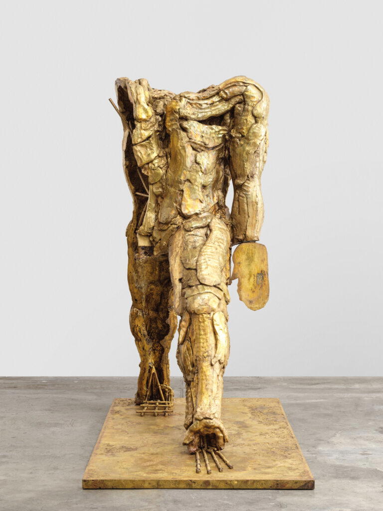 ‘Gold Walking Man’ (2021) by Thomas Houseago