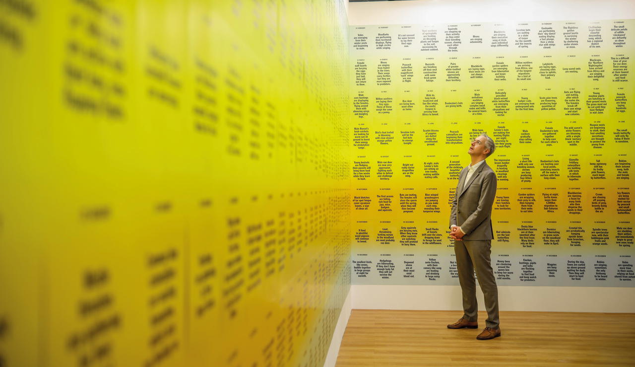 Coates’ contemplative ‘Nature Calendar’ was the centrepiece of the Ruinart Art Lounge