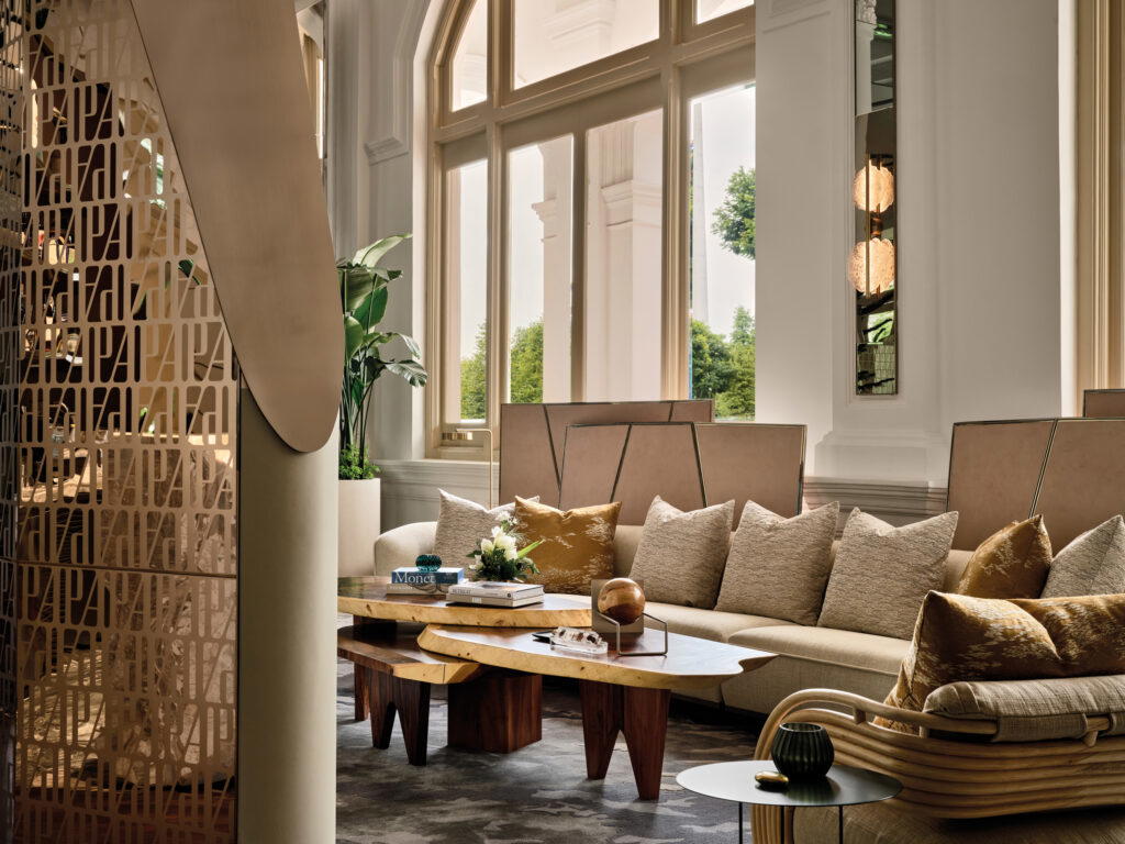 Throughout the space, large windows and sweeping doorways bring in natural light, while organic materials like stone and wood add warmth and cosiness (Credit: Audemars Piguet)