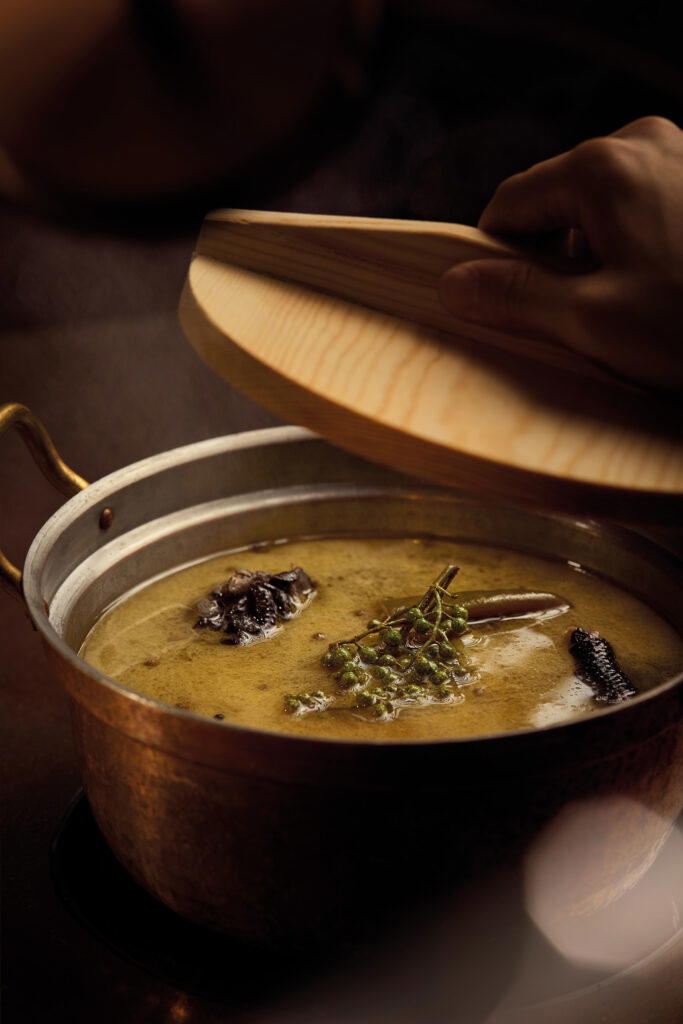 Spicy Sichuan Green Pepper broth. Photo: Bon Broth