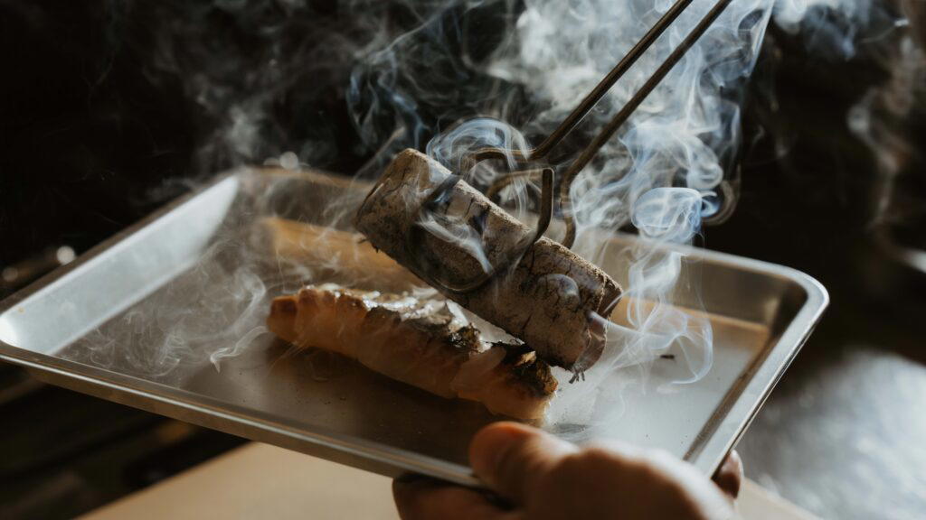 Binchotan Skin Grilled Madai Sashimi