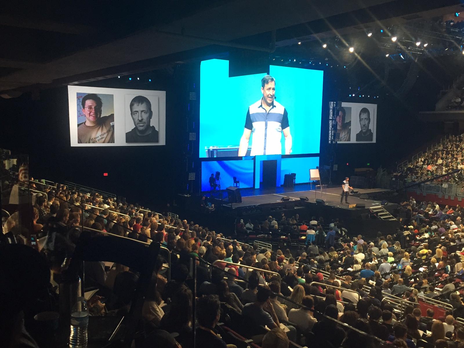 Dave Asprey on stage at a biohacking conference (Credit: Dave Asprey)