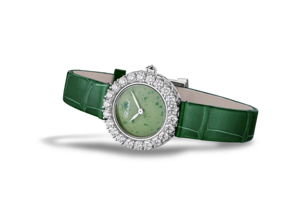 L’Heure du Diamant in ethical white gold with diamonds and jade (Credit: Chopard)