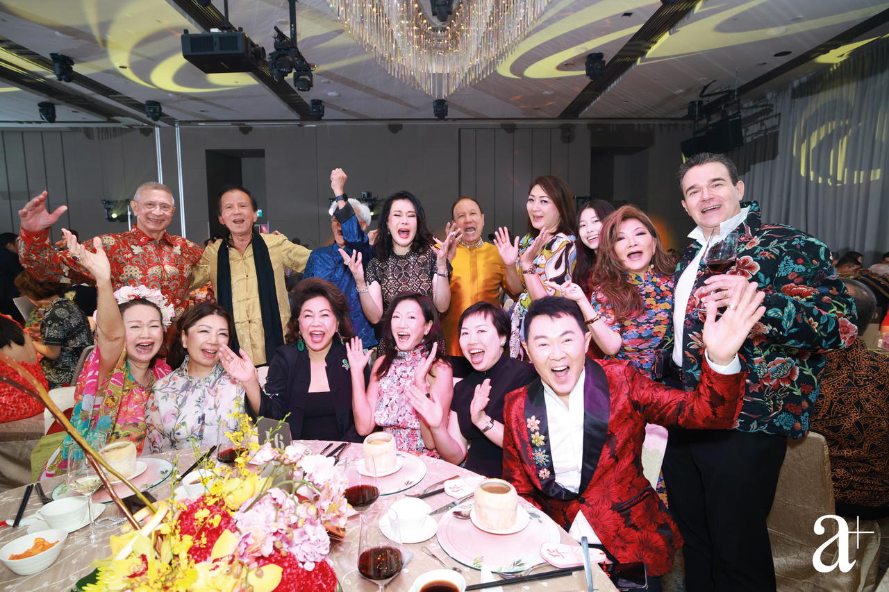 (Seated) Celeste Basapa, Kitch Lum, Lucy Ooi, Ivy Lim, Jane Ngiam, and Gilbert Cheah; (standing) Lawrence Basapa, Alex Ooi, Edmund Lim, Winnie Madhavan, Gilbert Madhavan, Nana Au Chua, Charlotte Chua, Audrey Mico, and Oscar Mico