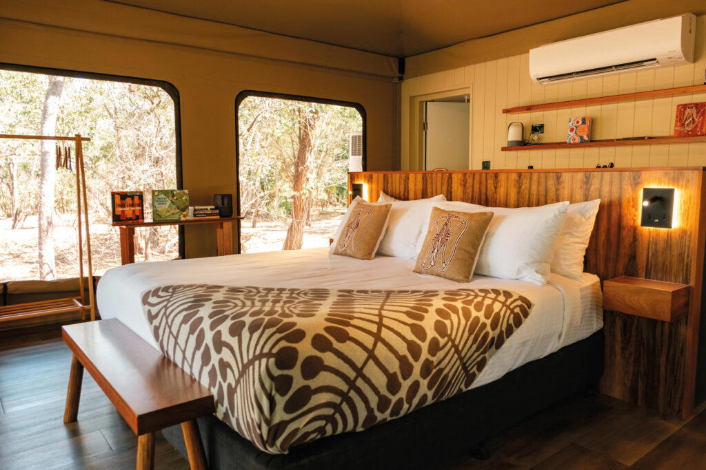 Inside one of five Yellow Water Villas. Photo: NT Tourism