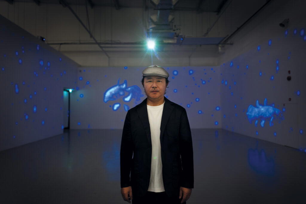 Masato Inagaki creates interactive artworks utilising real-time graphics. Photo: NAMS