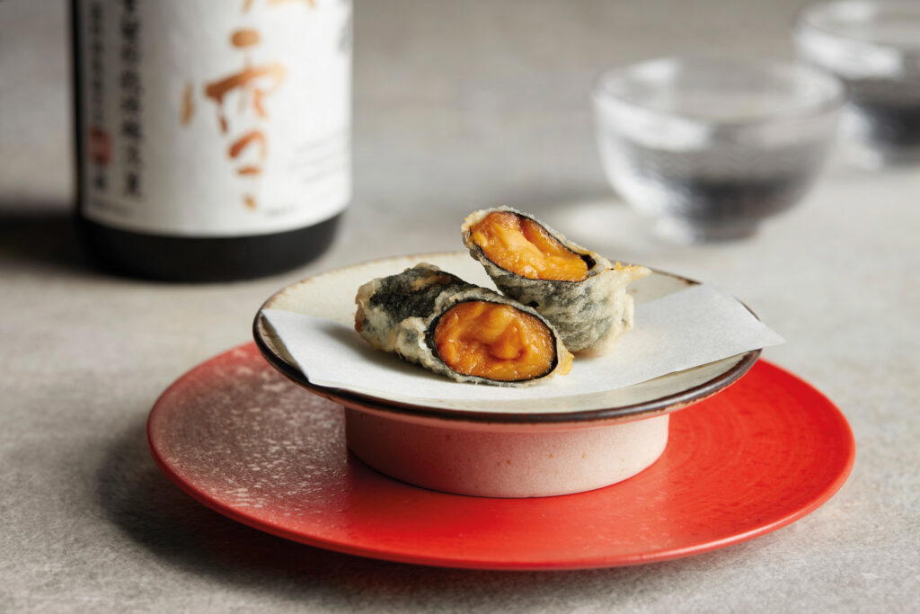 The restaurant’s bafun uni, also known as yellow sea urchin, comes from Hokkaido. Photo: Tempura Ensei