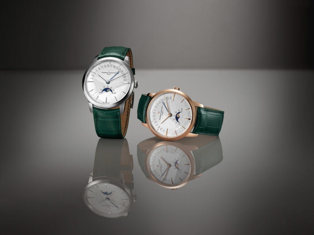 Patrimony Moon Phase Retrograde Date in white or pink gold, limited to 270 pieces each (Credit: Vacheron Constantin)