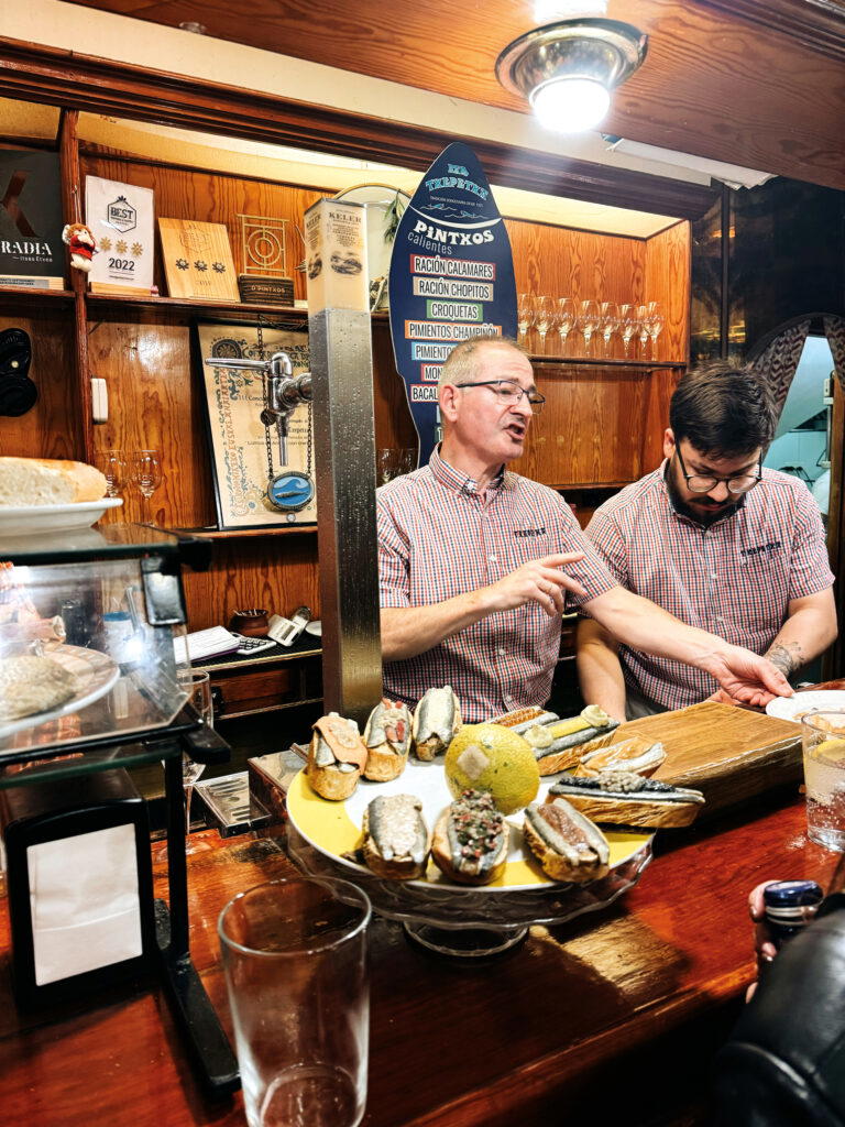 Bar Txepetxa specialises in anchovy-based pintxos on toast. Photo: Samantha Francis