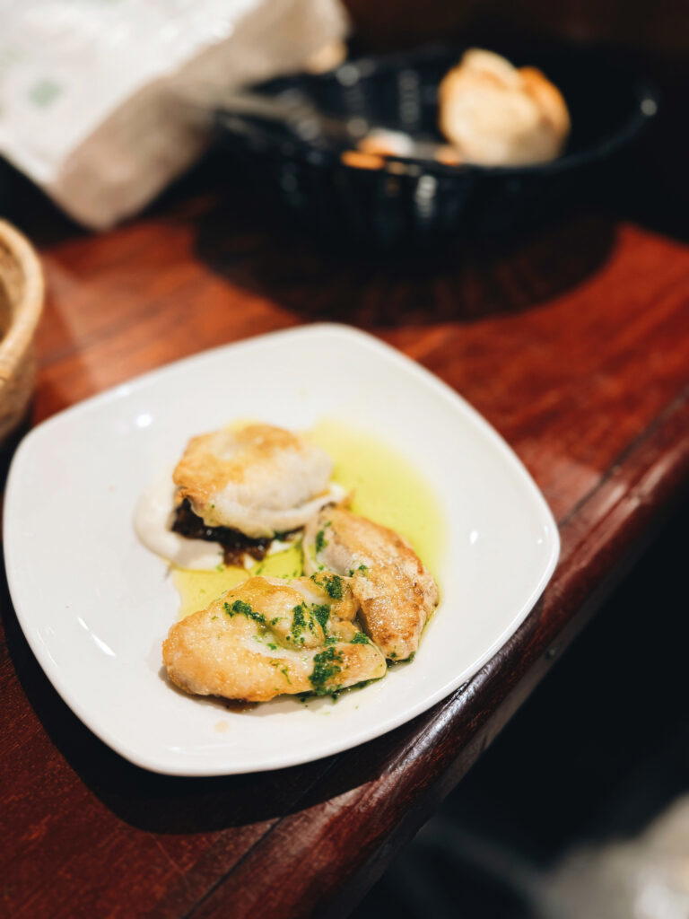 Kokotxas (cod cheeks) from La Cuchara de San Telmo. Photo: Samantha Francis