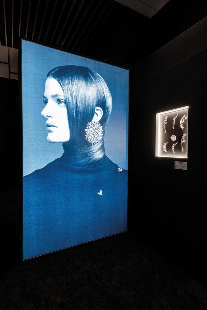 A picture of the Fleur de carotte brooch worn as a hair jewel (Credit: Boucheron)