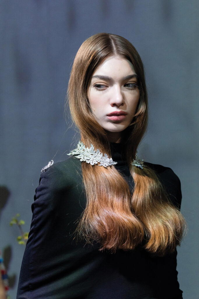 Chardon necklace in white gold with diamonds (Credit: Boucheron)